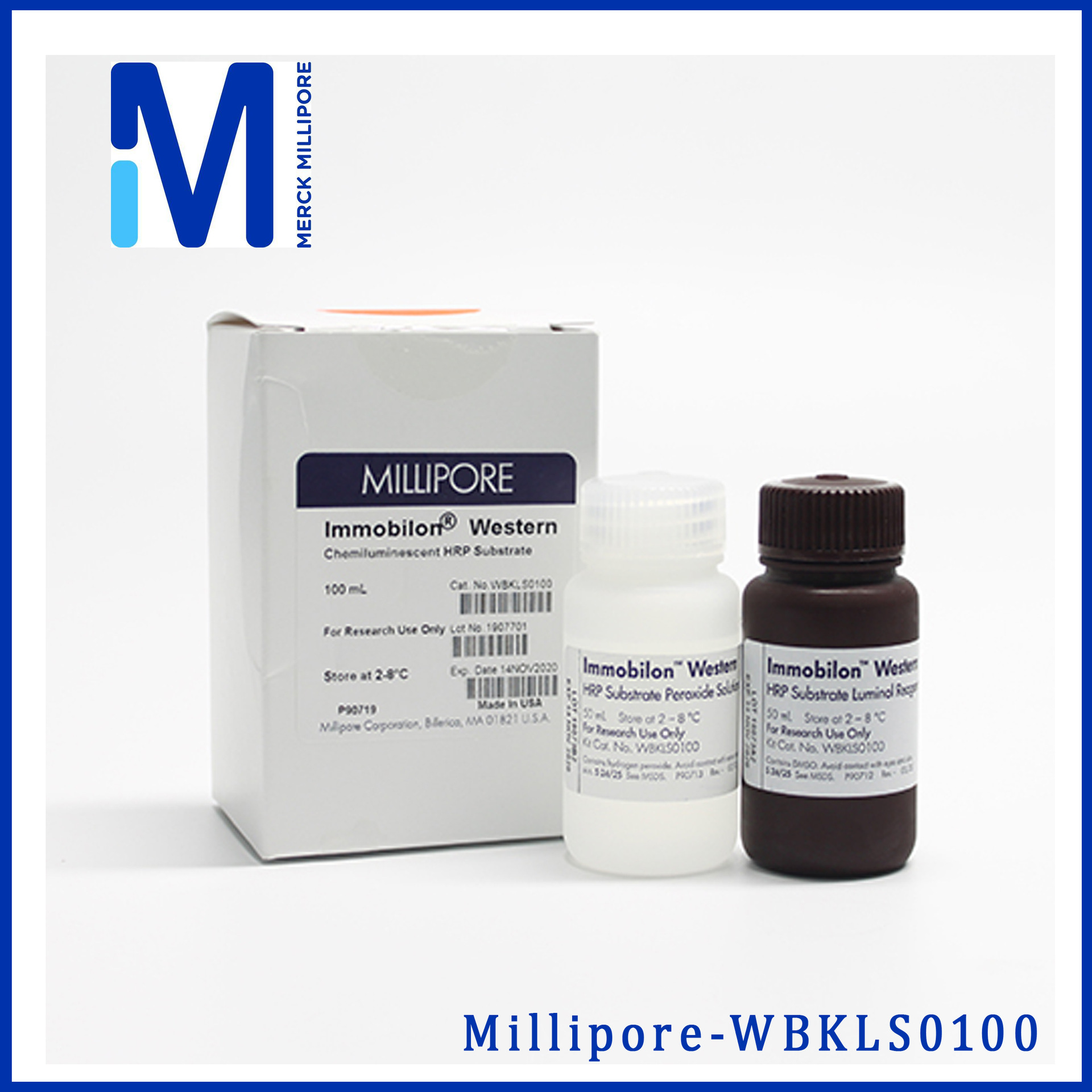密理博Millipore WBKLS0100 底物显色试剂，100ml/瓶