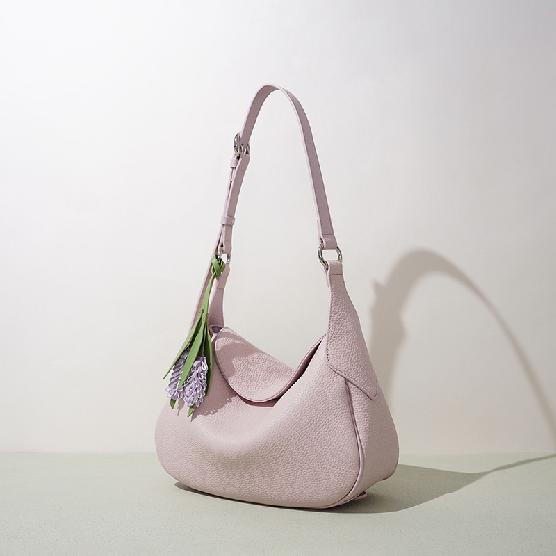 Early Spring Exquisite Crescent New Underarm Bag, Niche Minimalist Genuine Leather Crossbody Bag, Casual High-End Women's Shoulder Bag - Thumbnail 2