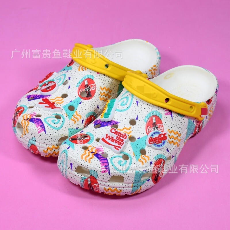 New Coca-Cola Collaboration Style Men's Casual Fashion Clogs Sandals