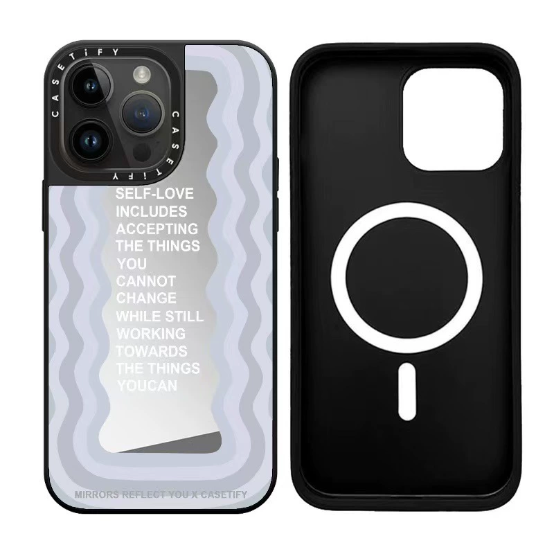 Apple, blue wavy mobile phone, protective case, 15promax, iphone