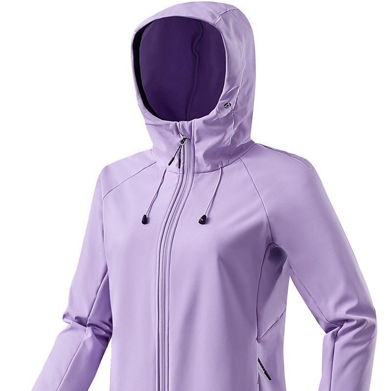 Capa de asalto de cáscara blanda chaqueta deportiva al aire libre a prueba de viento impermeable pareja encapuchada chaqueta de hombre y mujer un cabello