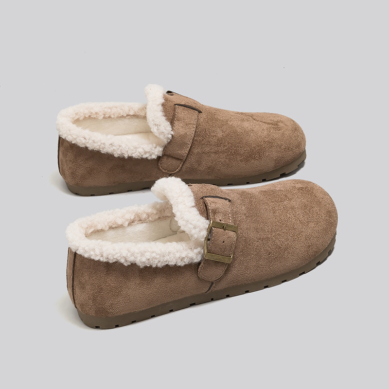 Global Retro French Suede Birkenstock Shoes for Women 2025 Winter Popular Cotton Shoes Fashionable, Comfortable and High-Looking Snow Boots Global Retro French Suede Birkenstock Shoes for Women 2025 Winter Popular Cotton Shoes Fashionable, Comfortable and High-Looking Snow Boots