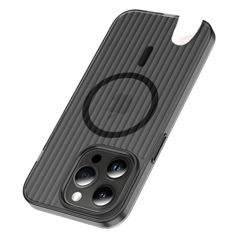 Магнитный чехол для iPhone 17 с эффектом ледяного тумана, полупрозрачный, гофрированный, ударопрочный, защитный чехол для Apple 16PROMAX и 15.