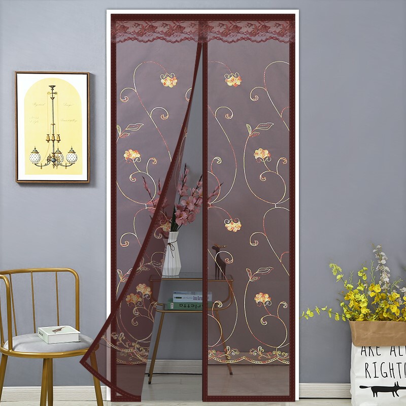 Wbz7 Summer Door Curtain Anti-Mosquito Mosquito Room Door Curtain Indoor Door Screen Window New Summer Punch-Free Home Magic