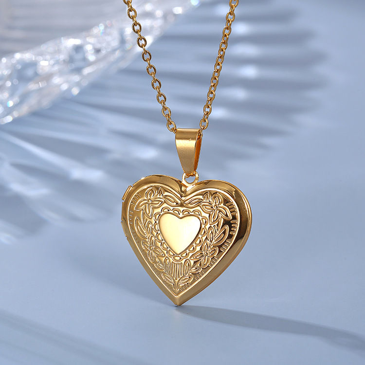 1 Piece Quantity Romantic Heart Shape Stainless Steel Plating Pendant Necklace
