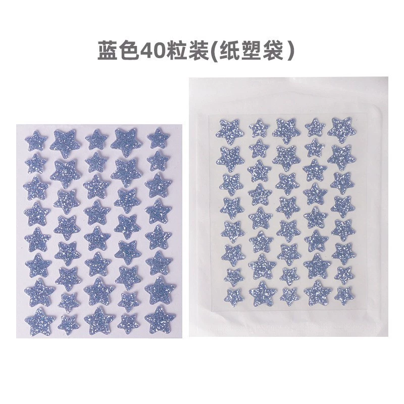 Acne Patch Hydrocolloid Star Stickers, 40 pcs Sheet, Glitter & Clear Color Options, Waterproof