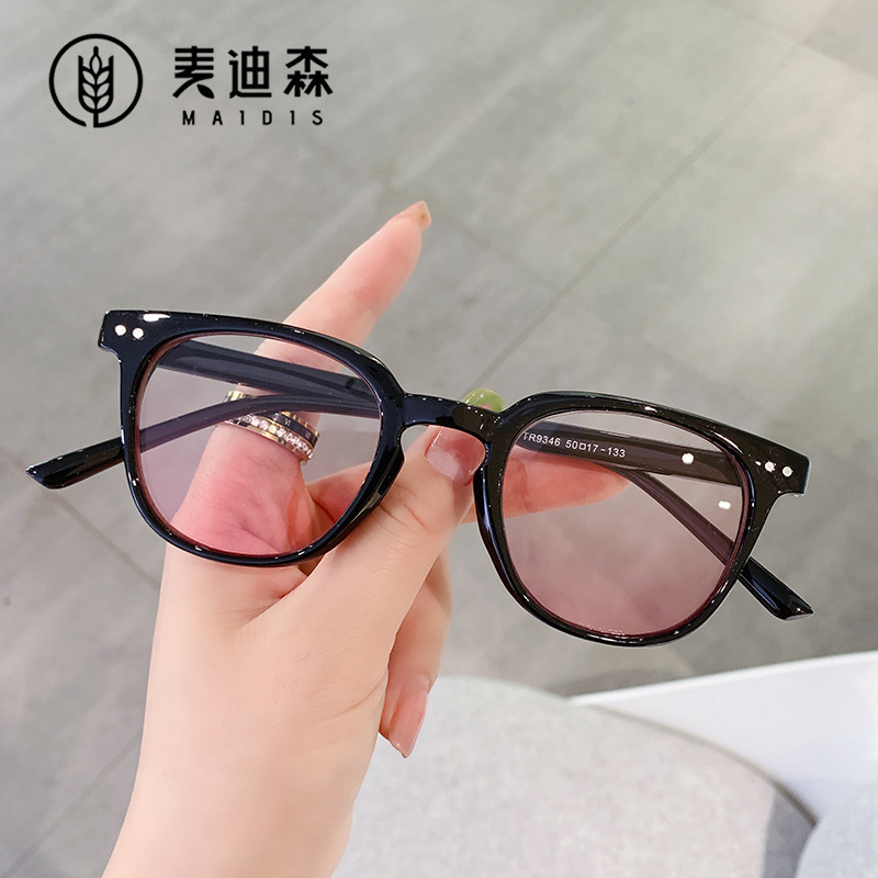 Jamie 9346 Tiktok Trendy Red Round Frame Large Frame Sunglasses, Can Be Worn with Prescription Glasses, Black Frame Blue Light Blocking Glasses Jamie 9346 Tiktok Trendy Red Round Frame Large Frame Sunglasses, Can Be Worn with Prescription Glasses, Black Frame Blue Light Blocking Glasses