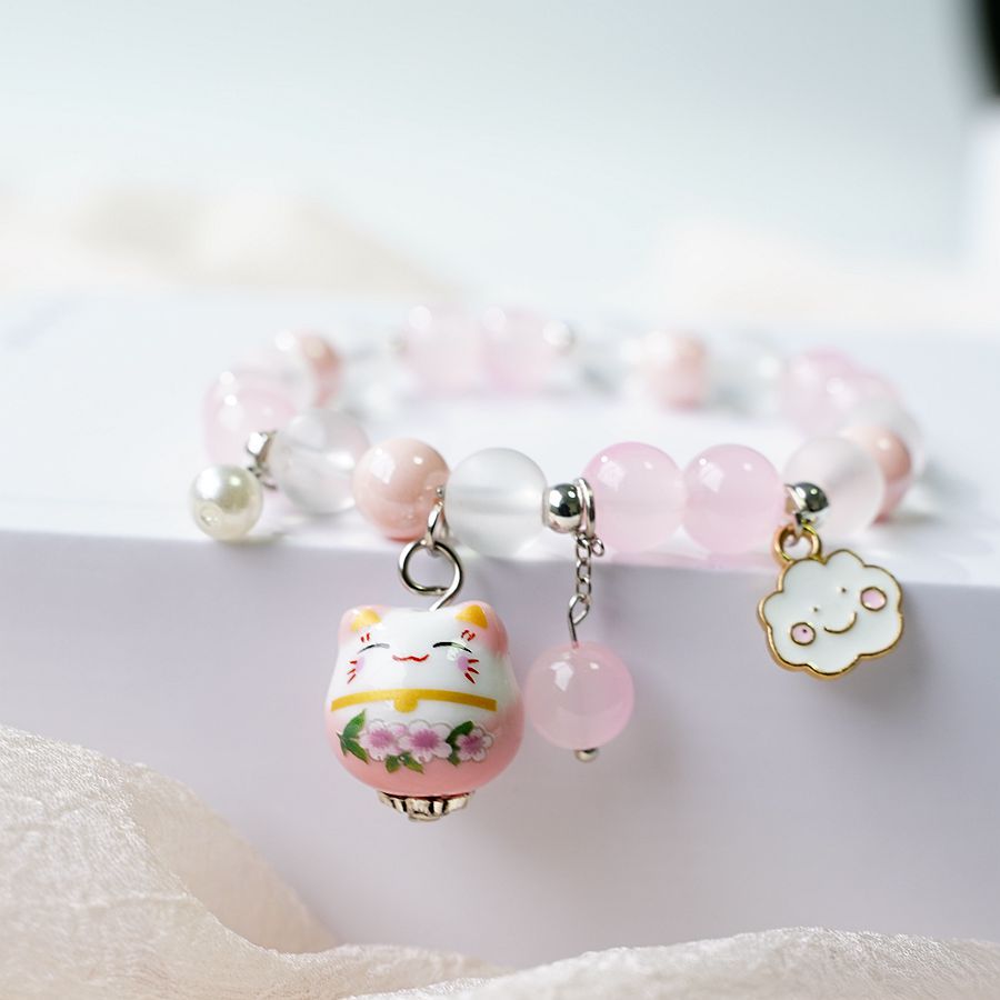 Simple Style Clouds Cat Alloy Beaded Bracelets display picture 6