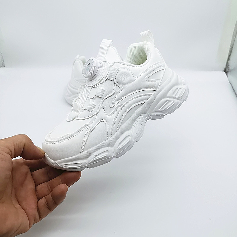 5 - 10 zapatos negros de cuero de otoño para niñas, niños, niños, zapatos deportivos para niños mayores, zapatos de correr ligeros