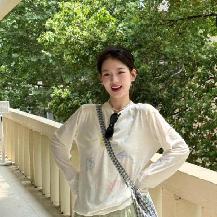 [자외선 차단 티셔츠] A147=화이트