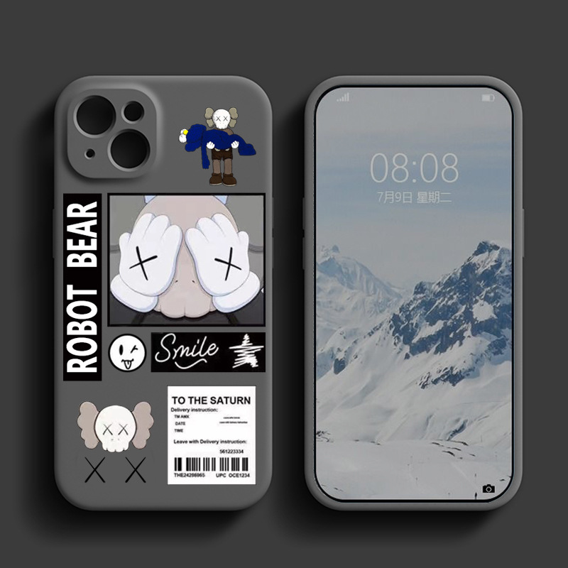 Tendencia K oso iPhone16 Apple 14/13/15promax funda para teléfono 11 silicona 12 mate xs7/8P