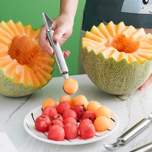 多功能厨房小工具不锈钢圆柄水果挖球器创意西瓜挖勺雕花刀雪糕勺