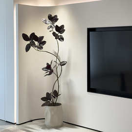 海虹景品黑色高山榕仿真绿植客厅室内金刚树大型落地盆栽客厅装饰