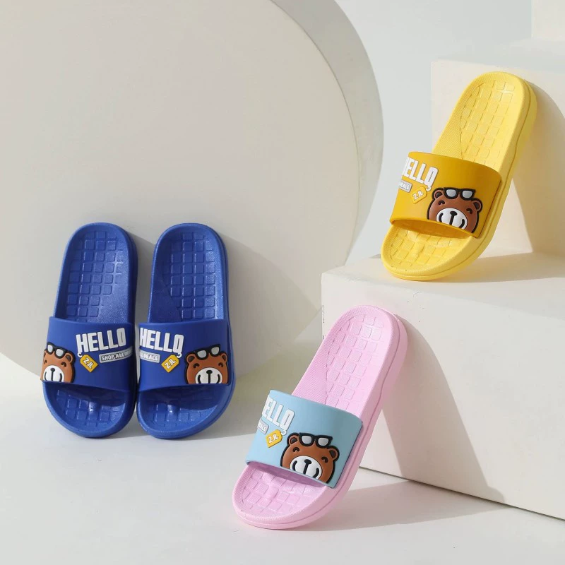 Новые детские тапочки, летние новые детские домашние тапочки для девочек с мультяшным нескользящим мягким дном для мальчиков