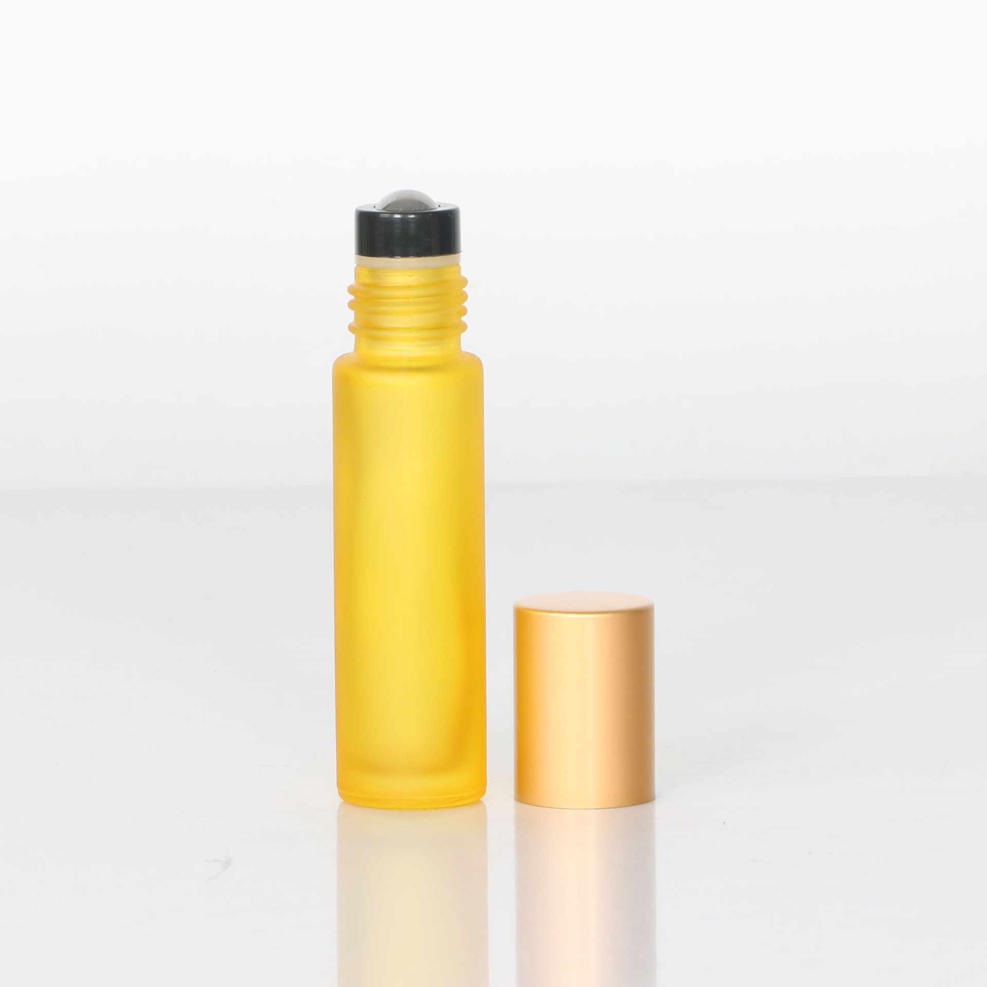 10ml botella de vidrio bola de color botella de cuentas de masaje de ojos perfume portátil aceite esencial cosmético sub-botella vacía