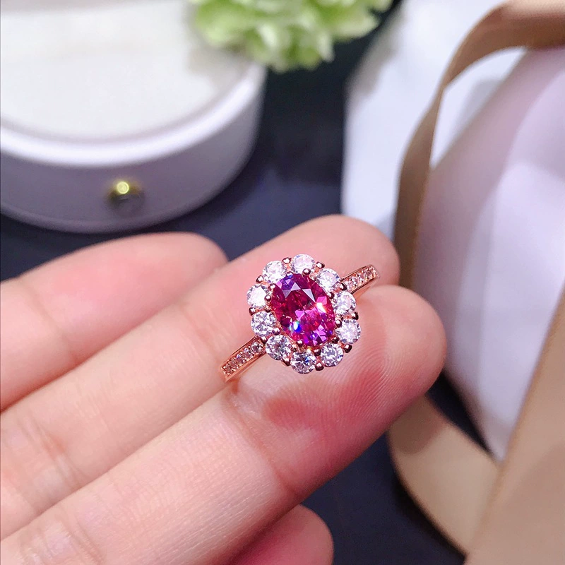 Кольцо женское с бриллиантом Fan Mosang 925 серебро с инкрустациями 1 карат Fan Mosan Diamond ГРА сертификат Black Card Limin