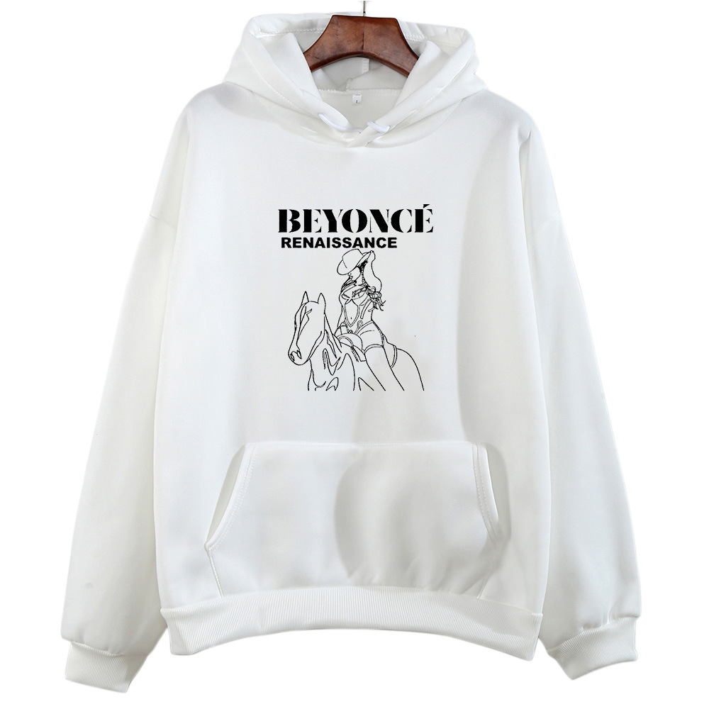 Woolen hoody with a round collar for leisure with pockets with hood