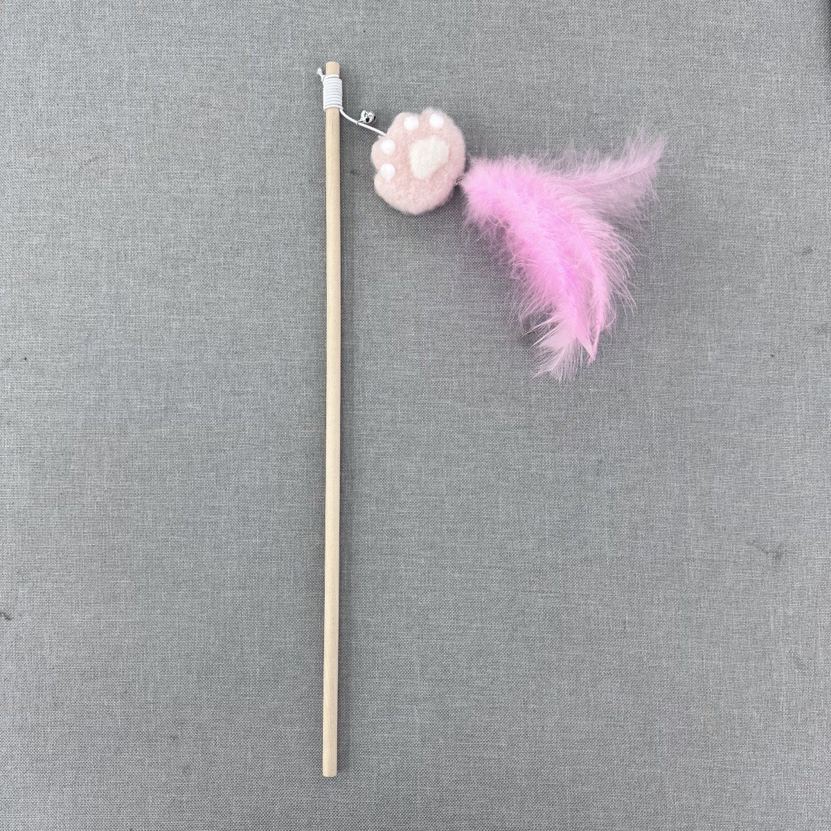 핑크 고양이 발톱 고양이 놀리는 스틱