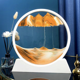Стеклянный круглый зыбучий песок картина подарок ремесла подарок на день рождения 3d динамические песочные часы настольный орнамент праздничный подарок
