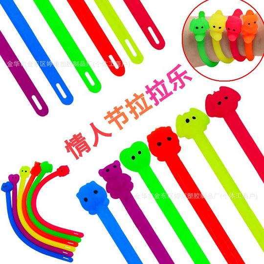 Cross-border Hot Halloween Series Lala Noodles Christmas Rally Bracelet tpr Soft Glue Valentine's Day Toy