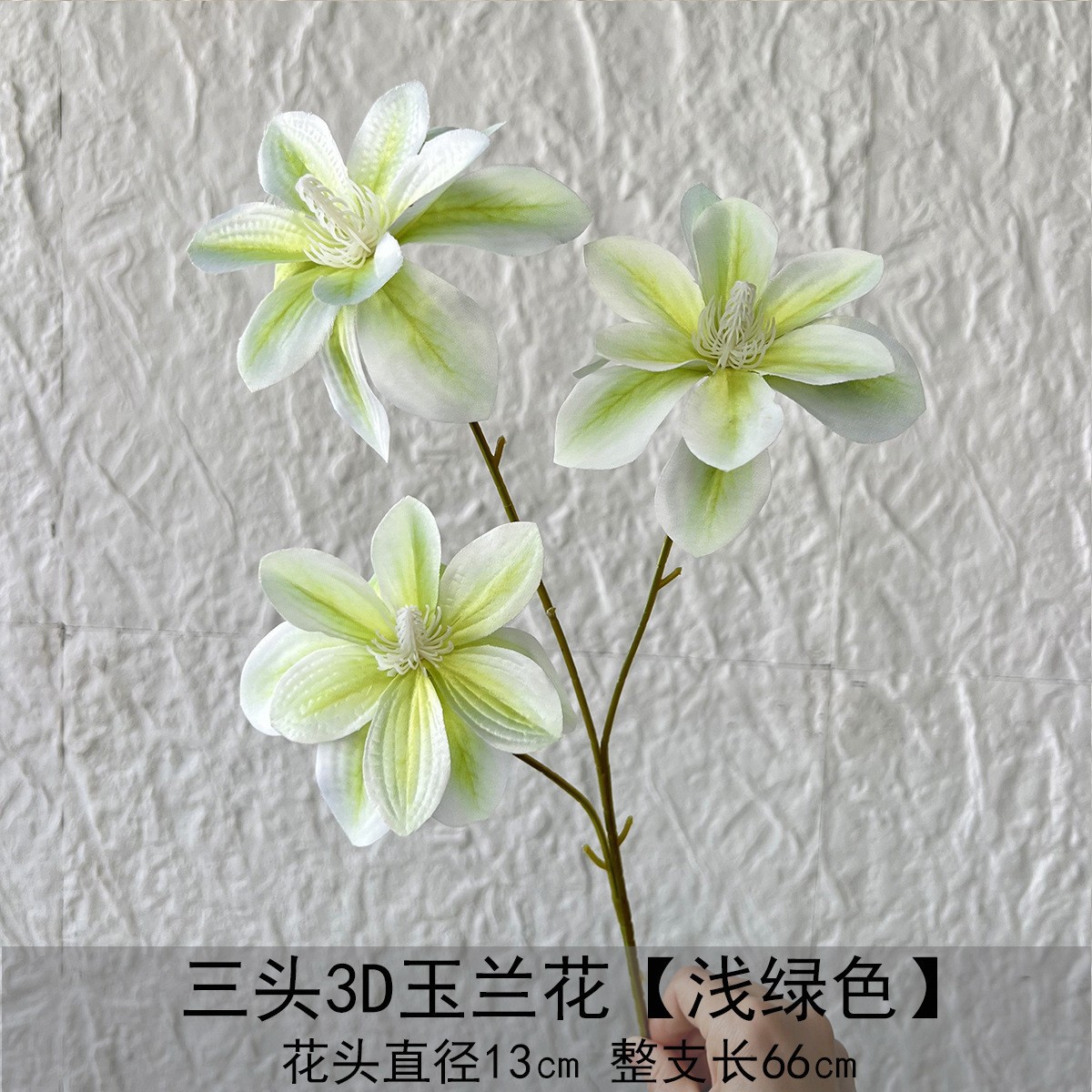 Tres magnolias 3D - verde claro