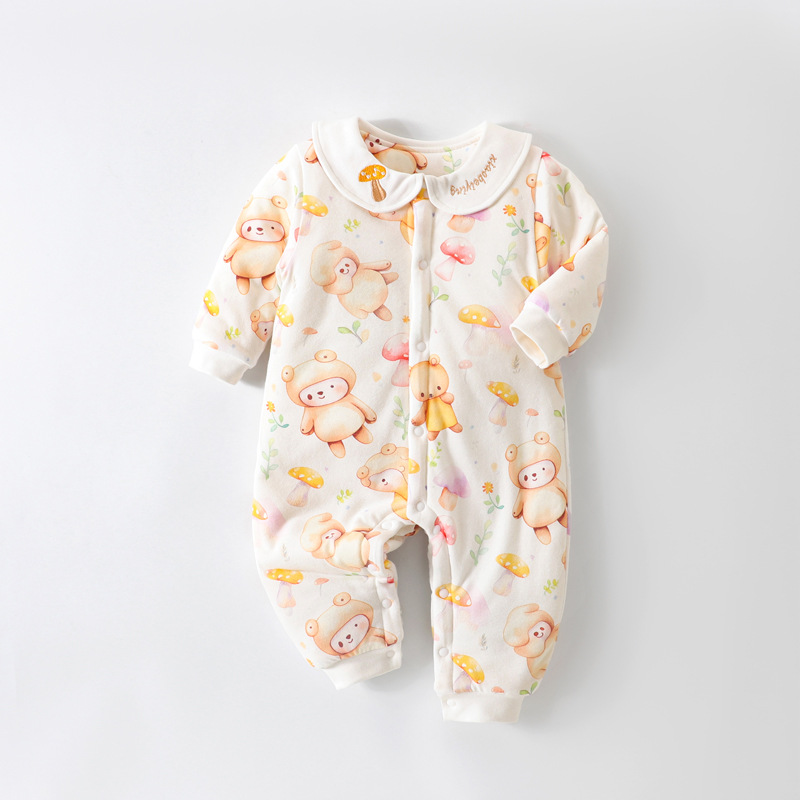 면화 패딩 점프 수트  는 120G 뼈없는 클래스에 가을과 겨울을위한 등산 세트  면 따뜻한 점프 수트