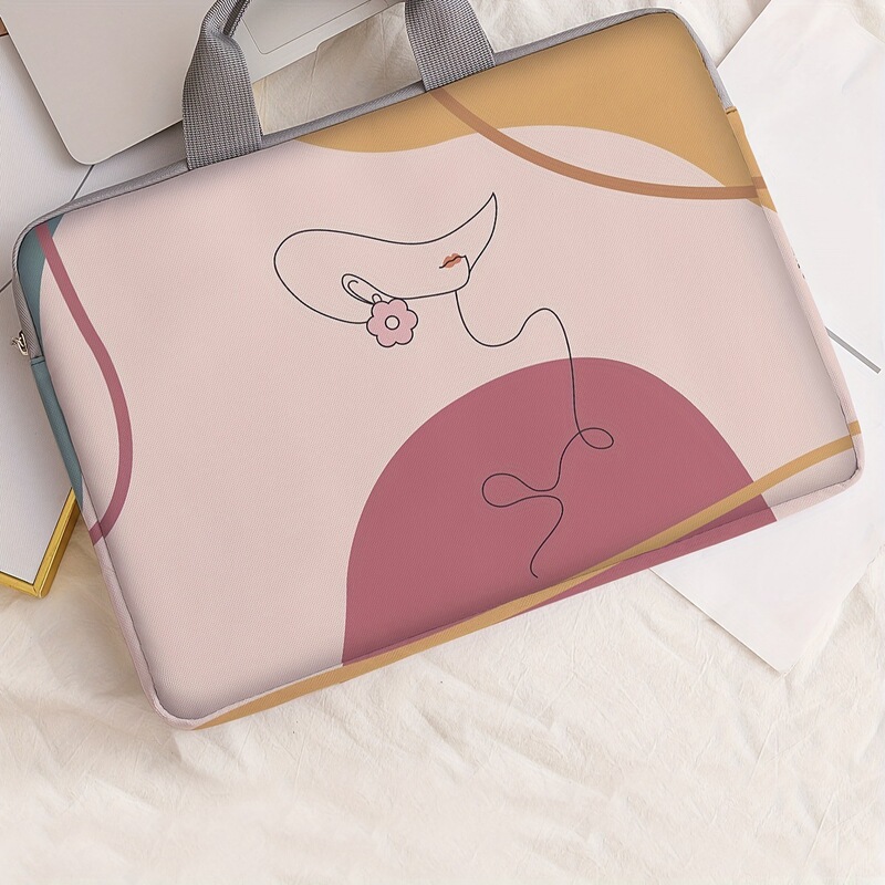 Cross-border New Line Girl Figure Laptop Bag Soft Laptop Fabric Cover for 15 Inch Laptop