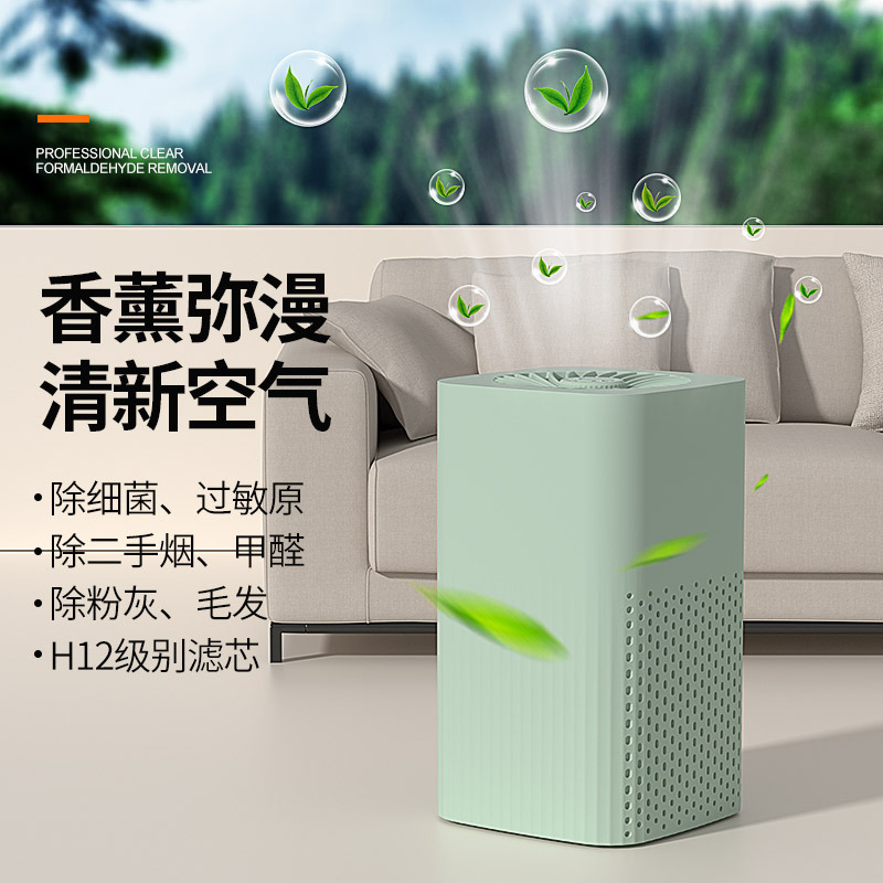 HEPA滤芯除甲醛车载家用二合一空气净化器USB便携用遍车内卧室|undefined