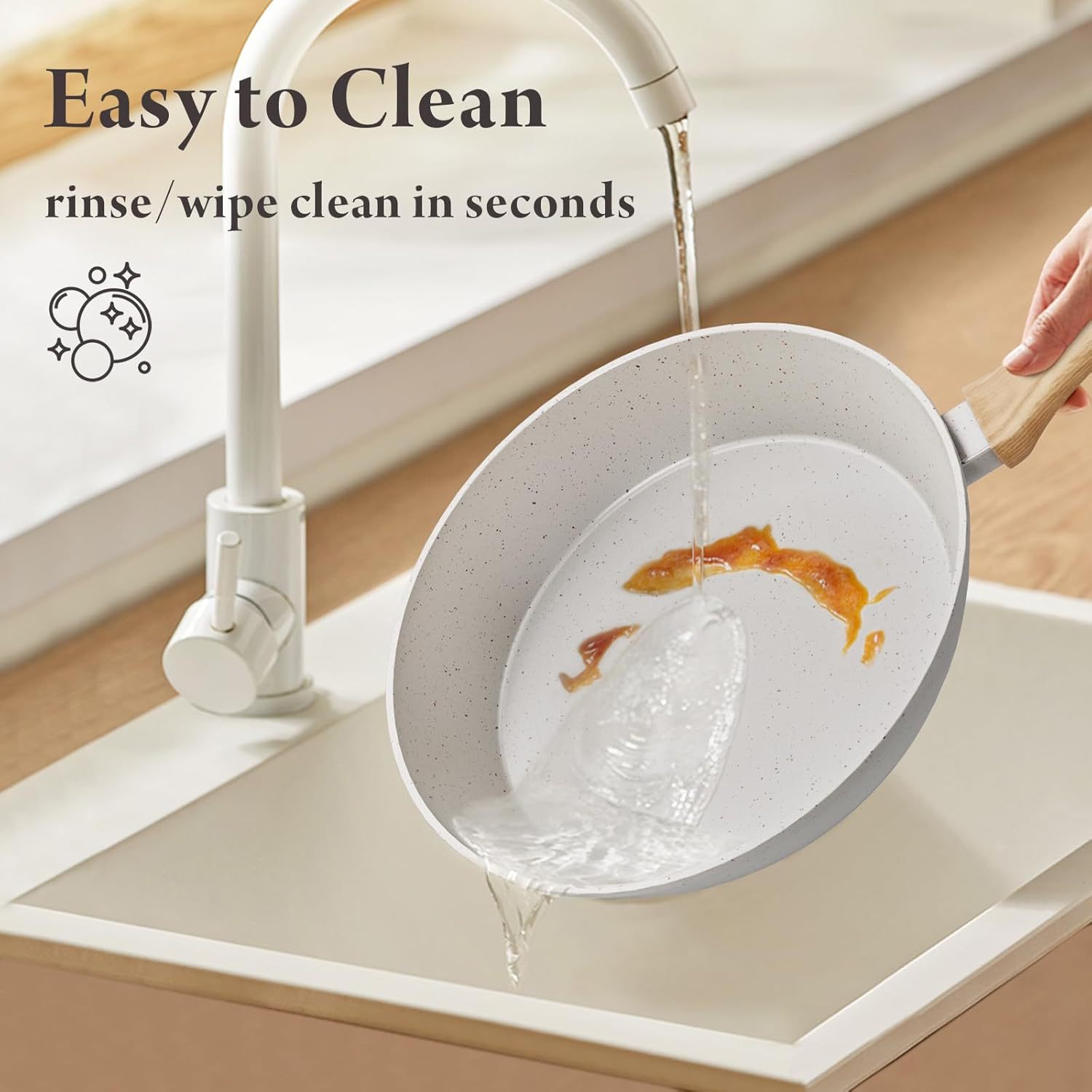 Juego de ollas antiadherentes de granito transfronterizo, olla de leche, olla de sopa, sartén, sartén, utensilios de cocina domésticos, al por mayor