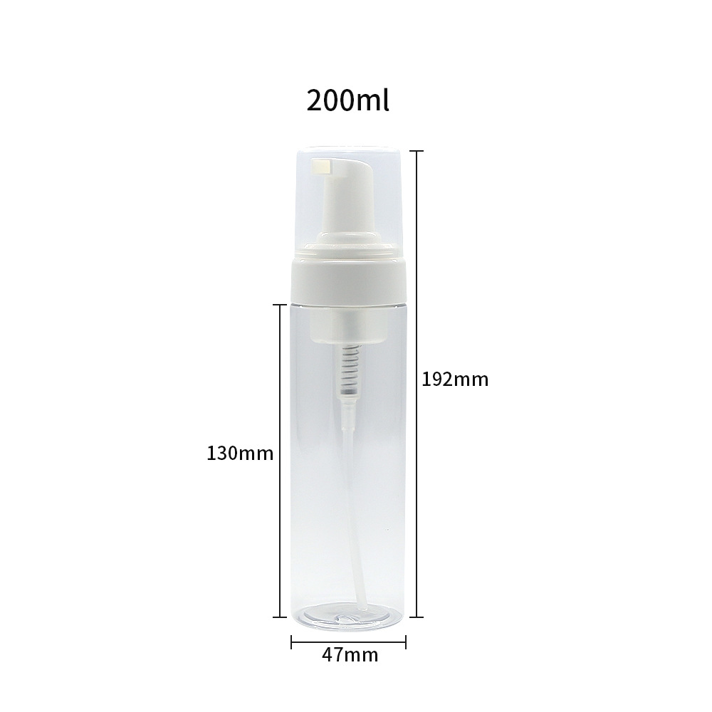 Botella de espuma limpiadora 100-250ml limpiador facial espuma botella vacía botella de plástico para mascotas botella de mousse transparente