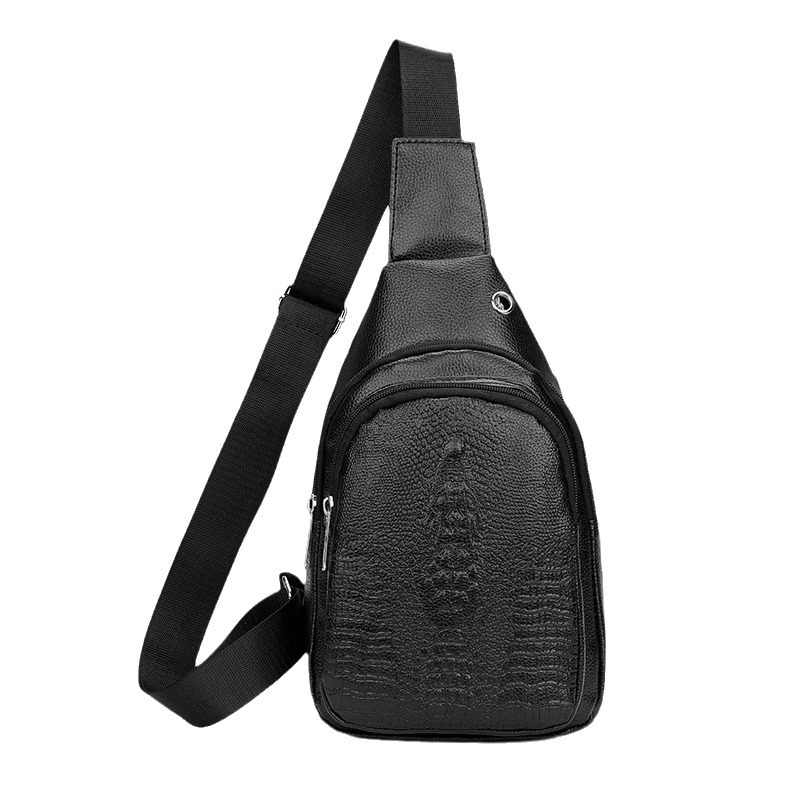 001 Zaino casual da uomo con motivo a coccodrillo, alla moda, di grande capacità, in pelle PU, con tracolla_voghion.com