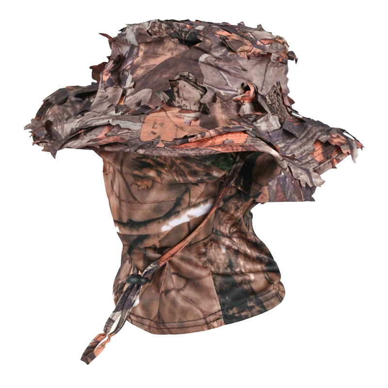Hoja camuflaje sombrero penny cara completa máscara solar sombrero de montaña sombrero de pesca sombrero de camuflaje de verano sombrero de tropas especiales