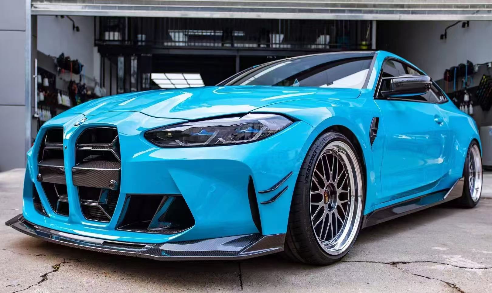 Suitable for Bmw M3G80/M4G82 Upgrade Mp Model Carbon Fiber Fog Light Frame Wet Carbon Dry Carbon