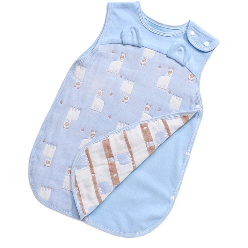 Baby Gauze Sleeping Bag Newborn Baby Spring Autumn Winter Cotton Air Conditioning Cotton Children Four Seasons Universal Kick-proof Quilt Artifact