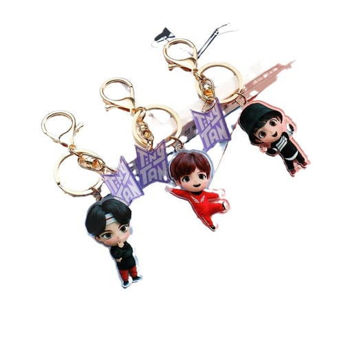 Temu hot selling BTS new TinyTAN cartoon acrylic keychain pendant peripheral same style