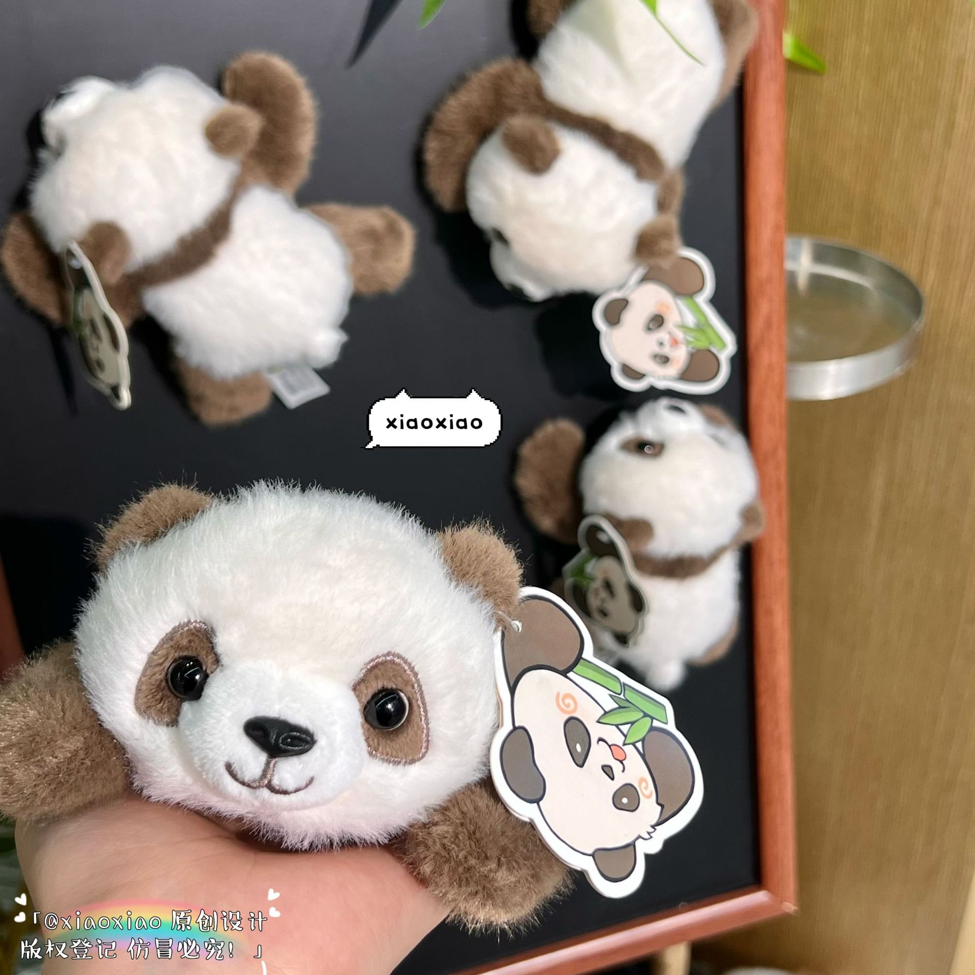 Panda peludo - pegatinas para refrigeradores