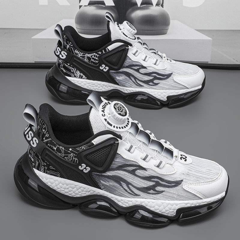 Autumn Men's Shoes New Versatile Youth High-Value Sports Rotating Button Basketball Shoes Trendy Men's Casual Shoes Autumn Men's Shoes New Versatile Youth High-Value Sports Rotating Button Basketball Shoes Trendy Men's Casual Shoes