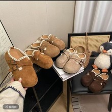 复古勃肯拖鞋女2025春秋季新款一脚蹬厚底文艺风内增高乐福凉拖