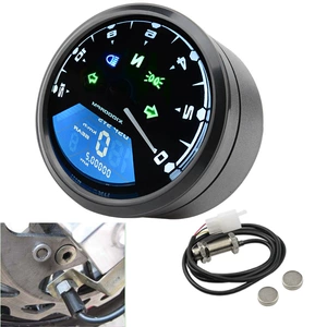 Motosiklet LCD Odometer, Baboon Alət Taxometri, Spidometr, Sensor Kabeli ilə LCD Yanacaq Göstəricisi