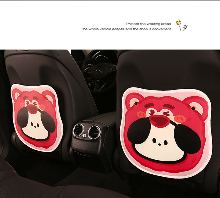 Women's Cartoon Seat Back Anti-Kick Pad, Short Version, Car Seat Anti-Dirt Pad, Cross-Border Automotive Products, Hot-Selling Rear Seat Interior Accessories