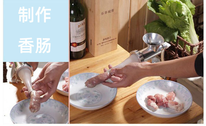 TB - 5 molino de carne manual de aleación de aluminio multipropósito molino de carne doméstico enema molino prensador de harina