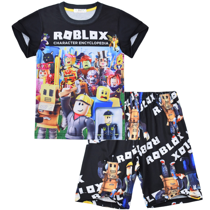 In-Stock Roblox Roblox Children's Loungewear Set Short-Sleeve Two-Piece Pajamas Pants 871