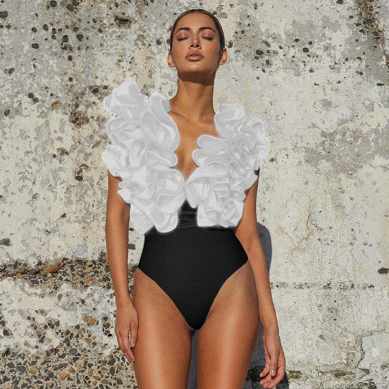 254g Weight Sleeveless Sleeve Length Nylon Fabric Type Regular Top Length Bodysuit Tops Type Swimming Occasion V Neck Neckline Skinny Fit Type Solid Color Pattern Women's Gender Sexy Style Women's Sexy Solid Color One Piece Swimwear 22