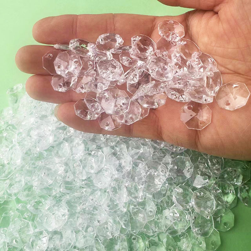 New Crystal partition curtain hanging curtain hallway wedding acrylic crystal octagonal bead curtain road lead ceiling decoration