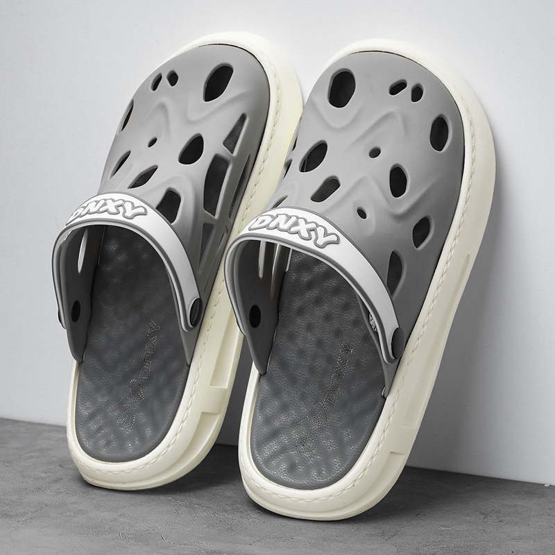 2024 verano sandálias de playa para hombres zapatos de agujero para hombres zapatillas antideslizantes con suela suave zapatos de playa ligeros