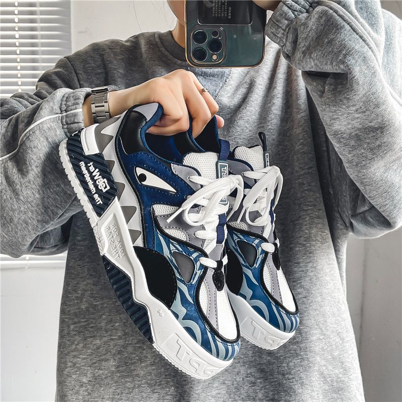 Zapatos de hombre de marca de moda, tendencia de verano, deportes de todo fósforo, zapatillas de deporte de ocio, diseño de nicho, zapatos de moda para jóvenes de suela gruesa