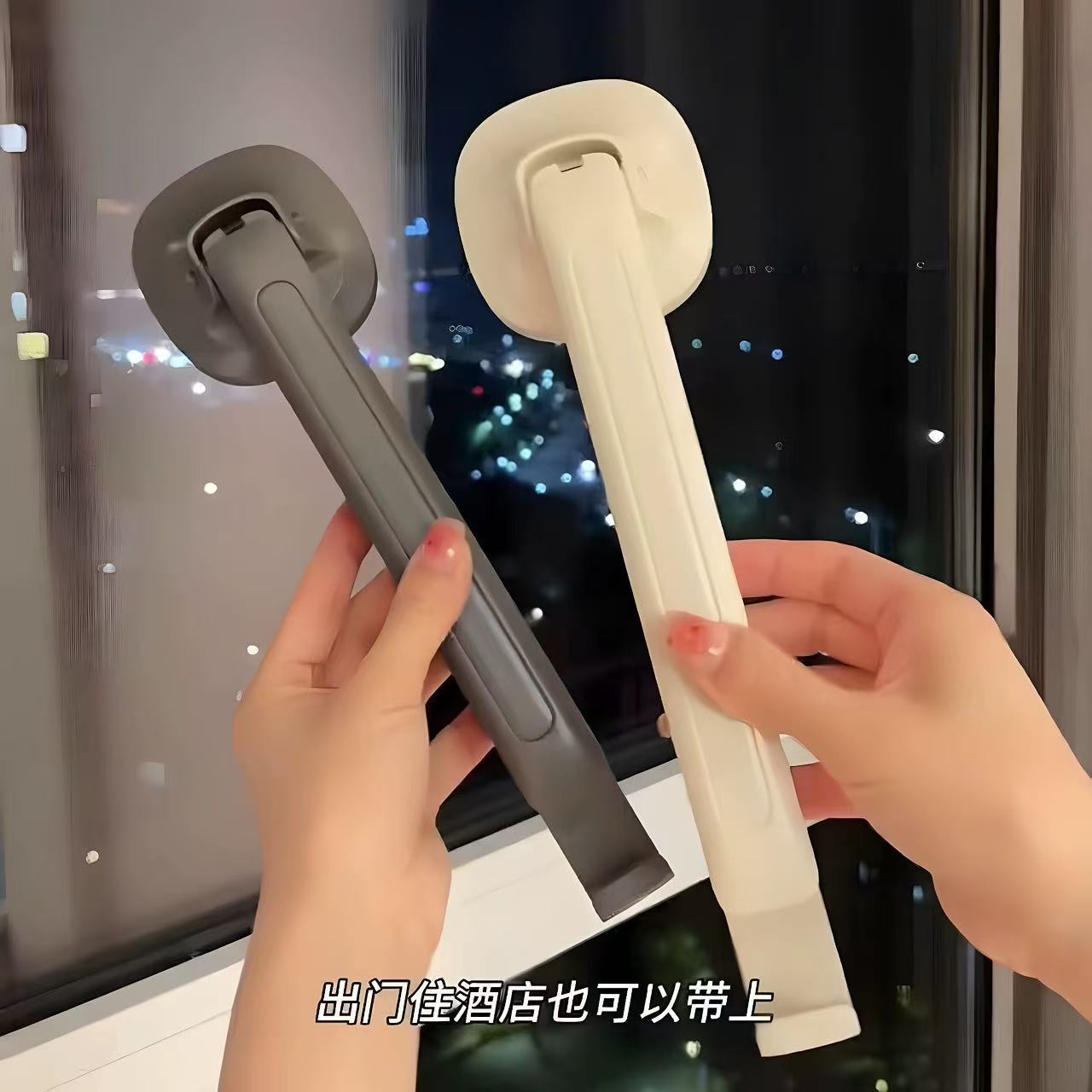 Telescopic Folding Suction Cup Clothes Drying Rack for Balcony, Home Wall-Mounted Window Clothes Hanger, No-Drill Clothes Drying Tool