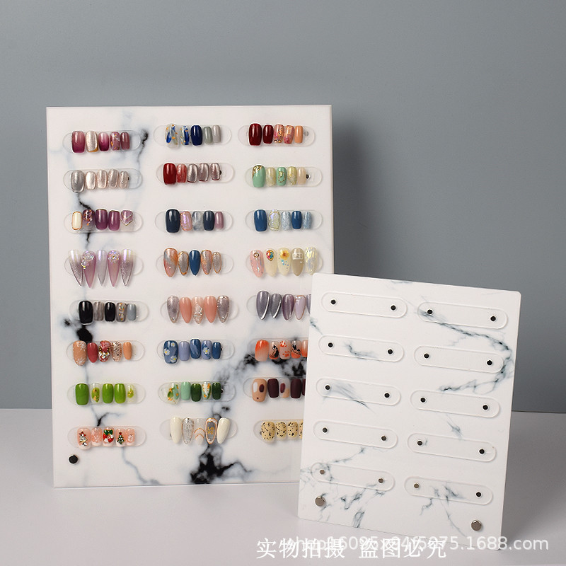 Manicure acrylic display board color plate magnetic work model Nail marble pattern nail art color card display board frame Manicure acrylic display board color plate magnetic work model Nail marble pattern nail art color card display board frame