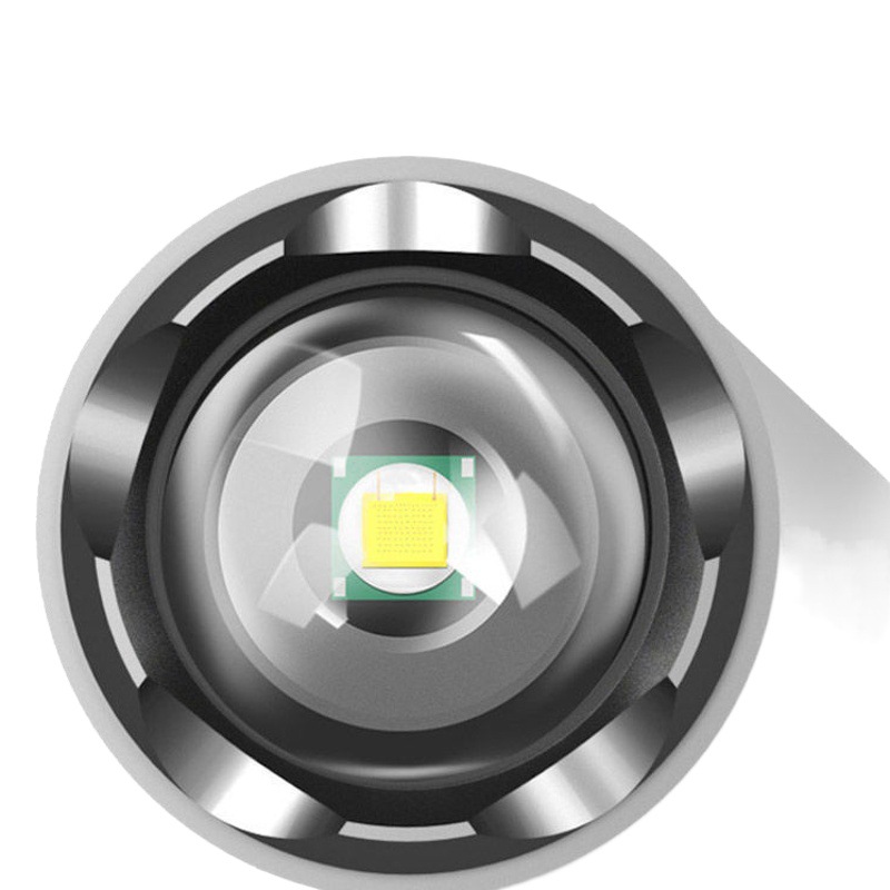 Linterna de zoom de luz fuerte transfronteriza al aire libre multifuncional portátil hogar pequeña linterna telescópica Luz de zoom