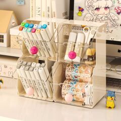 ティーバッグ収納ボックス防塵蓋付き雑物整理台形棚引き出し式ドーパミン家庭好物収納